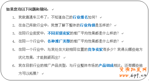 直通車(chē)推新功能：行業(yè)解析