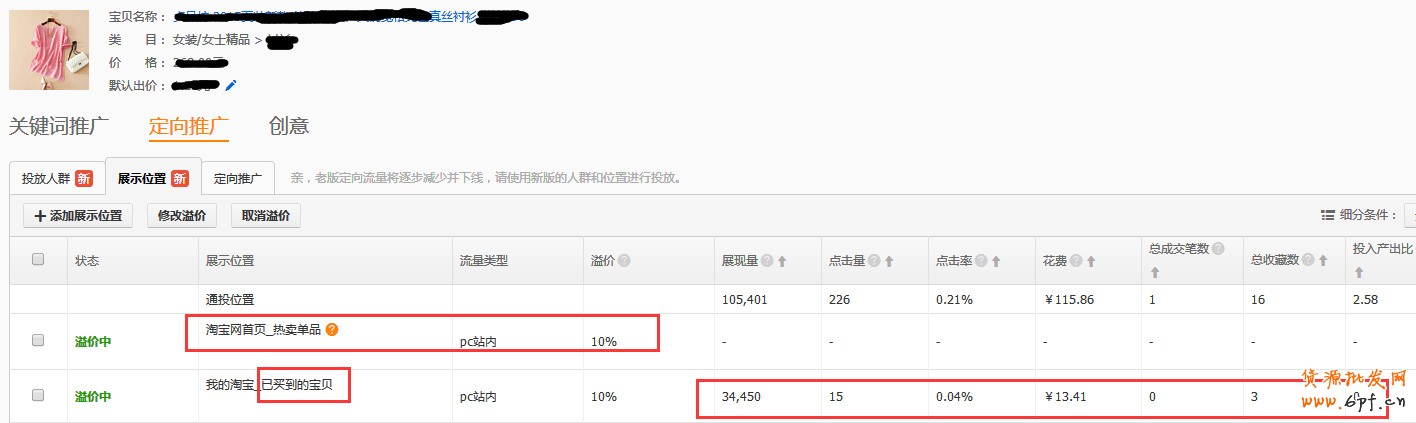 直通車定向推廣