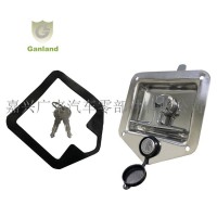 嘉興廣來貨車工具箱盒鎖 卡車內(nèi)嵌式平面貨柜鎖 車廂T型轉舌鎖